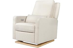 Babyletto Sigi Electronic Power Recliner & Glider with boucle fabric