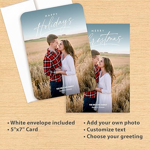 Miniatura 8 de Let's Make Memories Tarjeta fotográfica personalizada con borde brillante de 5 x 7 pulgadas, calidad prémium (tarjetas de Año Nuevo y sobres