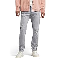 G-STAR 3301 Slim Fit Jeans Uomo, Grigio (Sun Faded Ripped Skyrocket 51001)