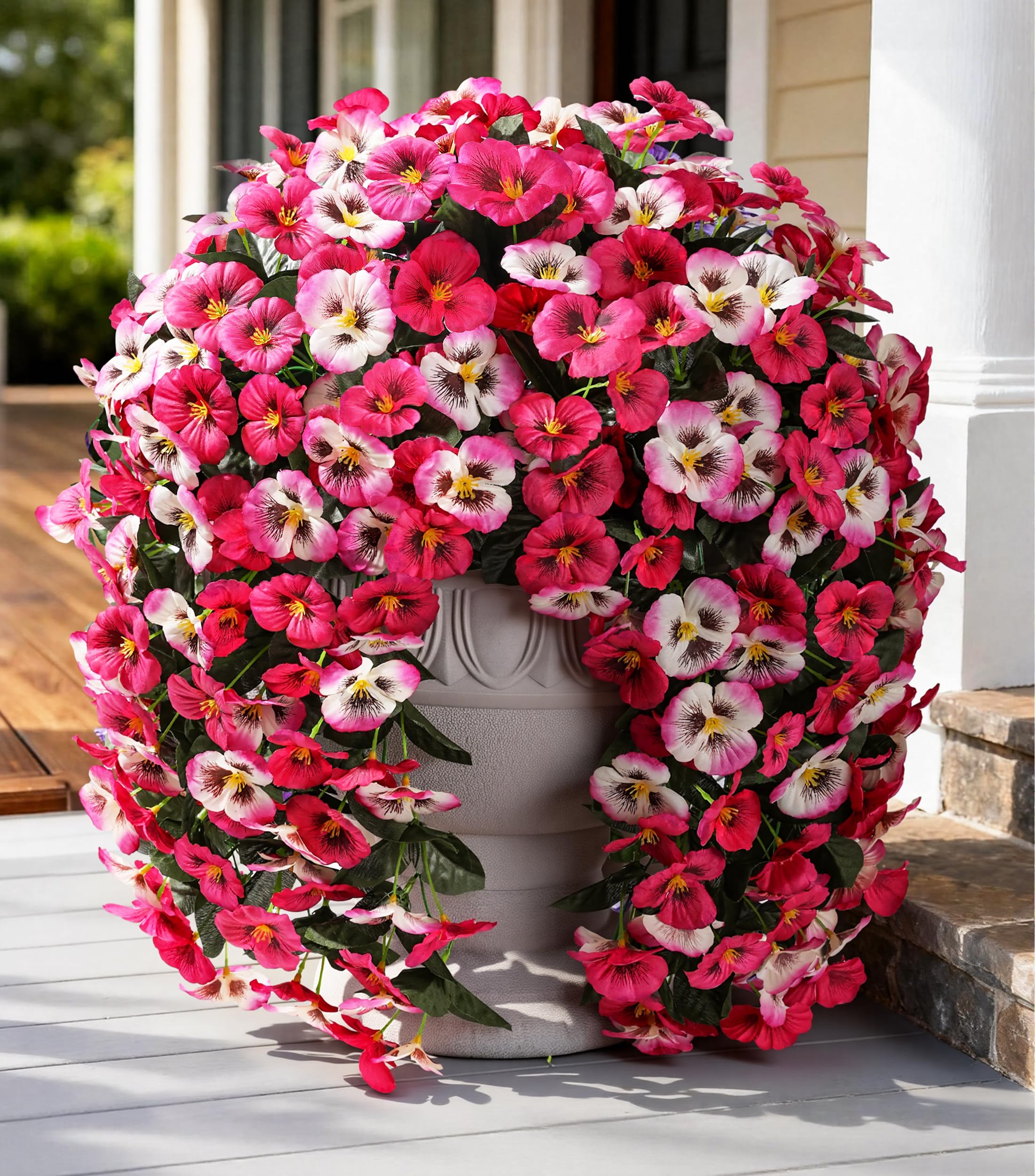 Amazon.com: HyeFlora Artificial Flowers for Outdoors, 2pcs Faux