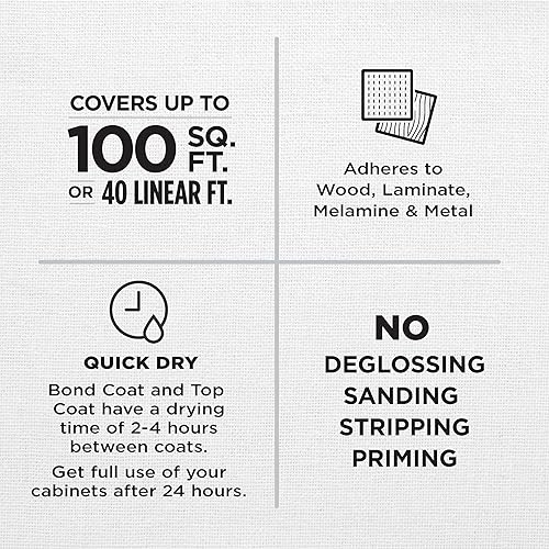 Miniatura 7 de Rust-Oleum 374678 Kit de transformación de gabinete, blanco puro, 0.50 galones (paquete de 1)