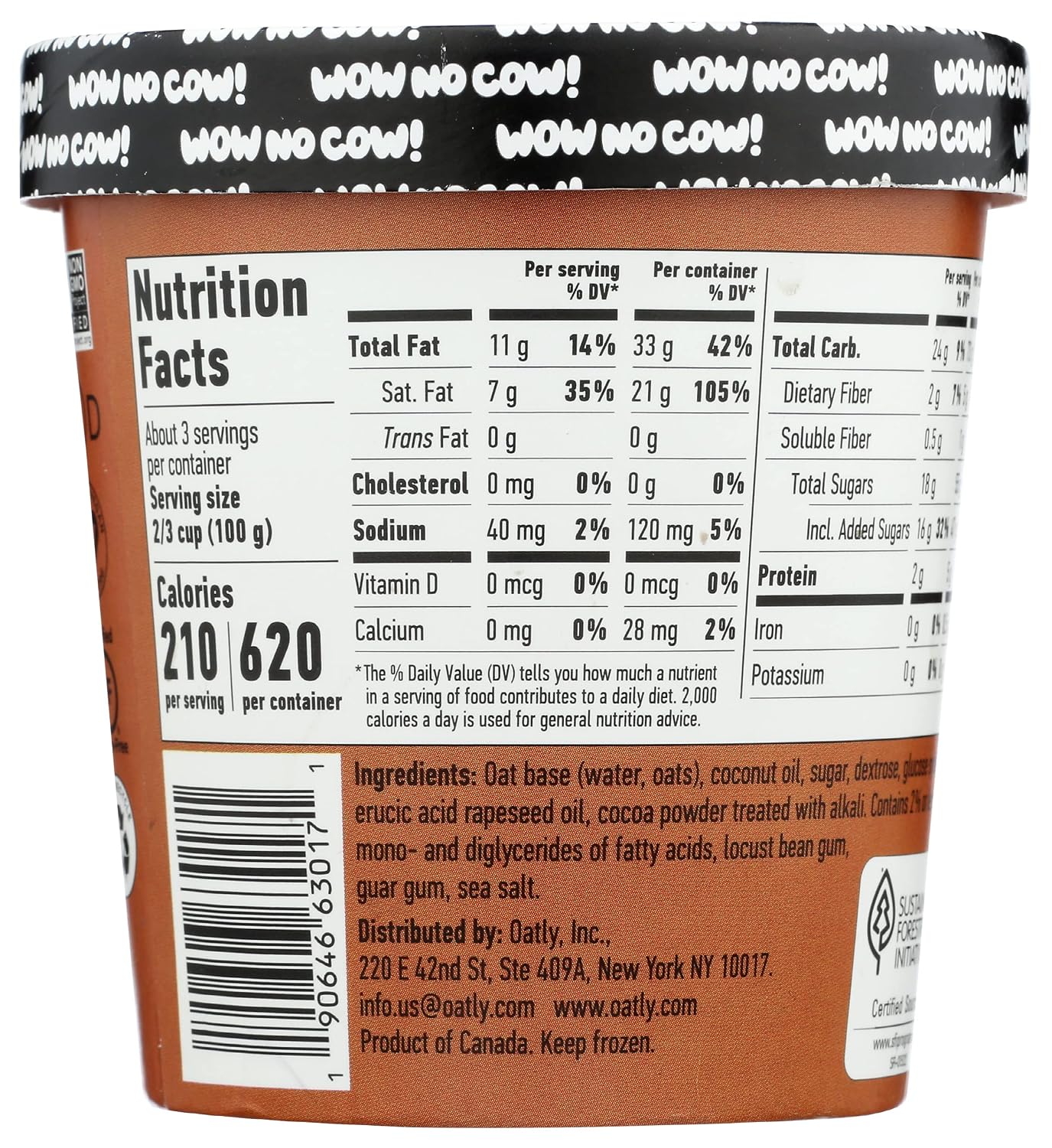 Oatly Chocolate Frozen Dessert, 1 PT