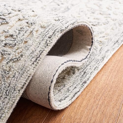 Miniatura 25 de MARTHA STEWART x Safavieh MSR3532M - Alfombra de lana contemporánea, hecha a mano, 8 x 10 pies, color marfil/azul