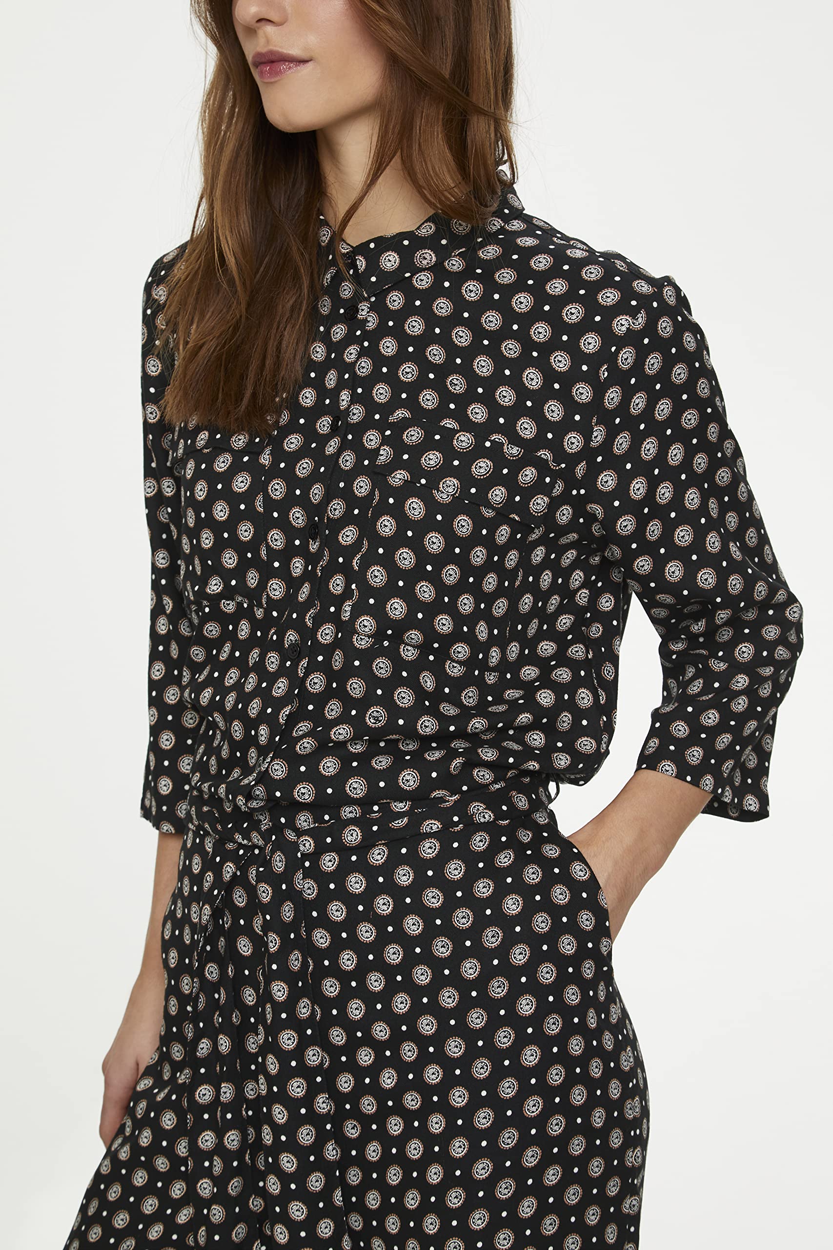 KAFFE Damen Overall KArutie Elastische Taille 3/4 Ärmel