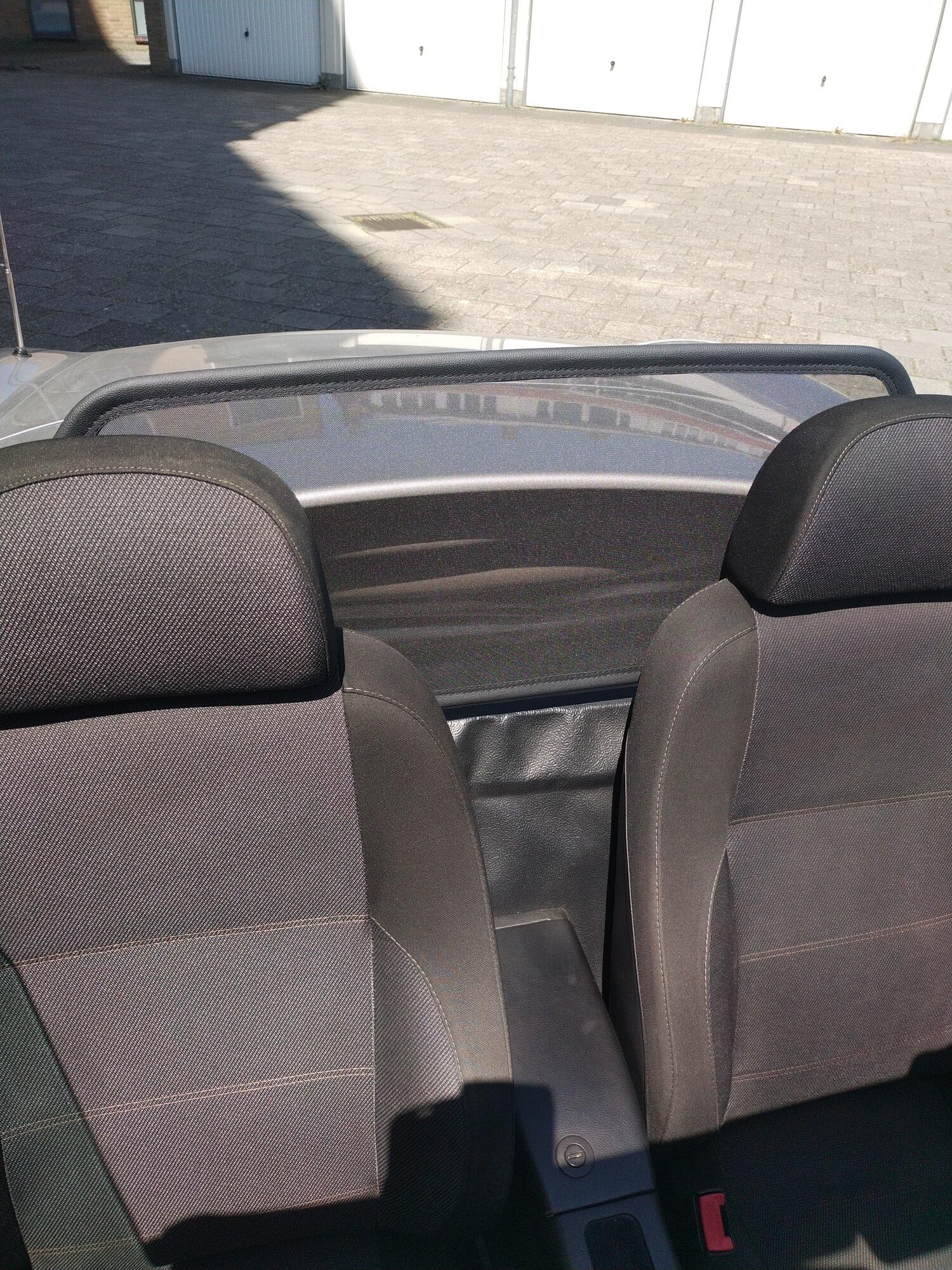 Déflecteur de vent noir pour Fiat Barchetta 1995-2005 | Filet Anti-Remous Coupe | Déflecteur d'air