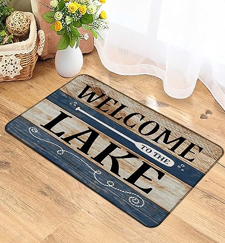 Miniatura 2 de Life is Better at The Lake - Felpudo decorativo para interiores y exteriores, 18.0 x 30.0in, para entrada de la habitación del lago, decoración de