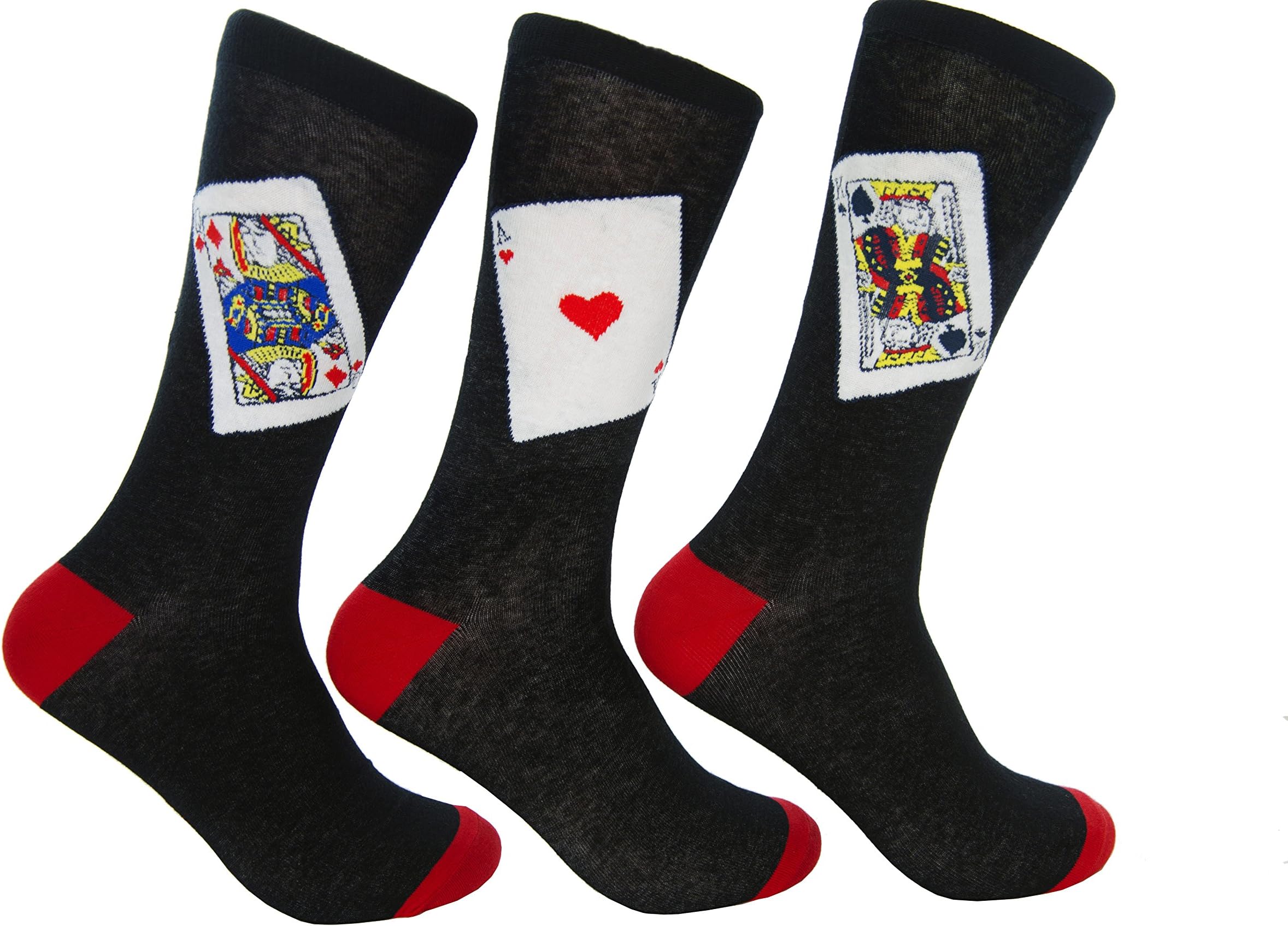 Women's Blackjack Socks (3 individual mismatched socks!)