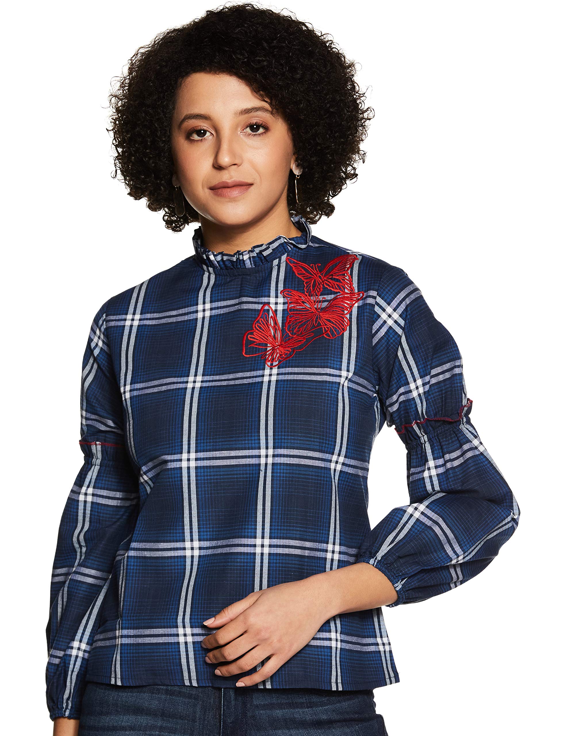 style quotient Women's Checkered Regular fit Top-picture-20