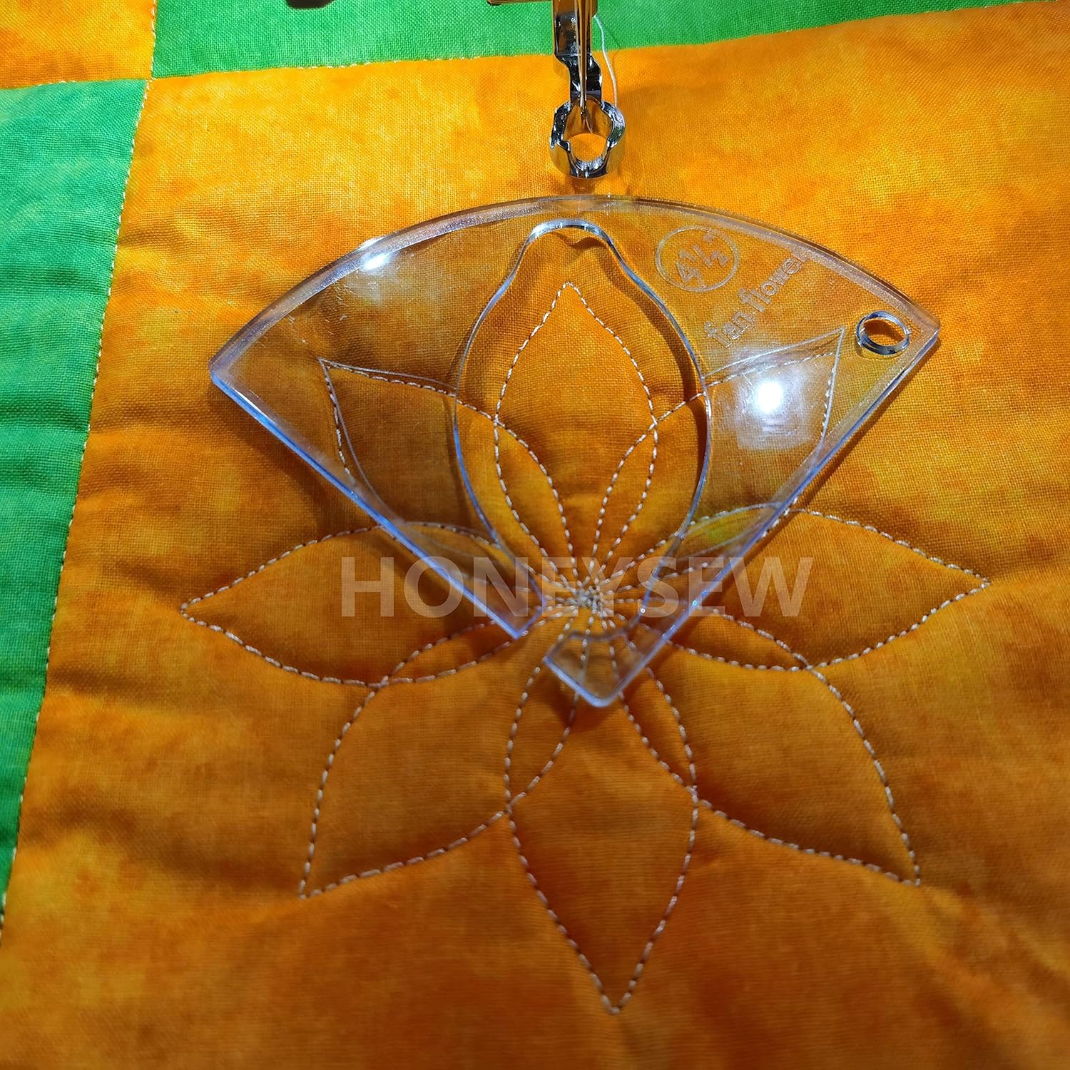 HONEYSEW Free Motion Quilting Template Sewing Ruler Templates for Most of Domestic Sewing Machine (#1+#2,8 Designs)