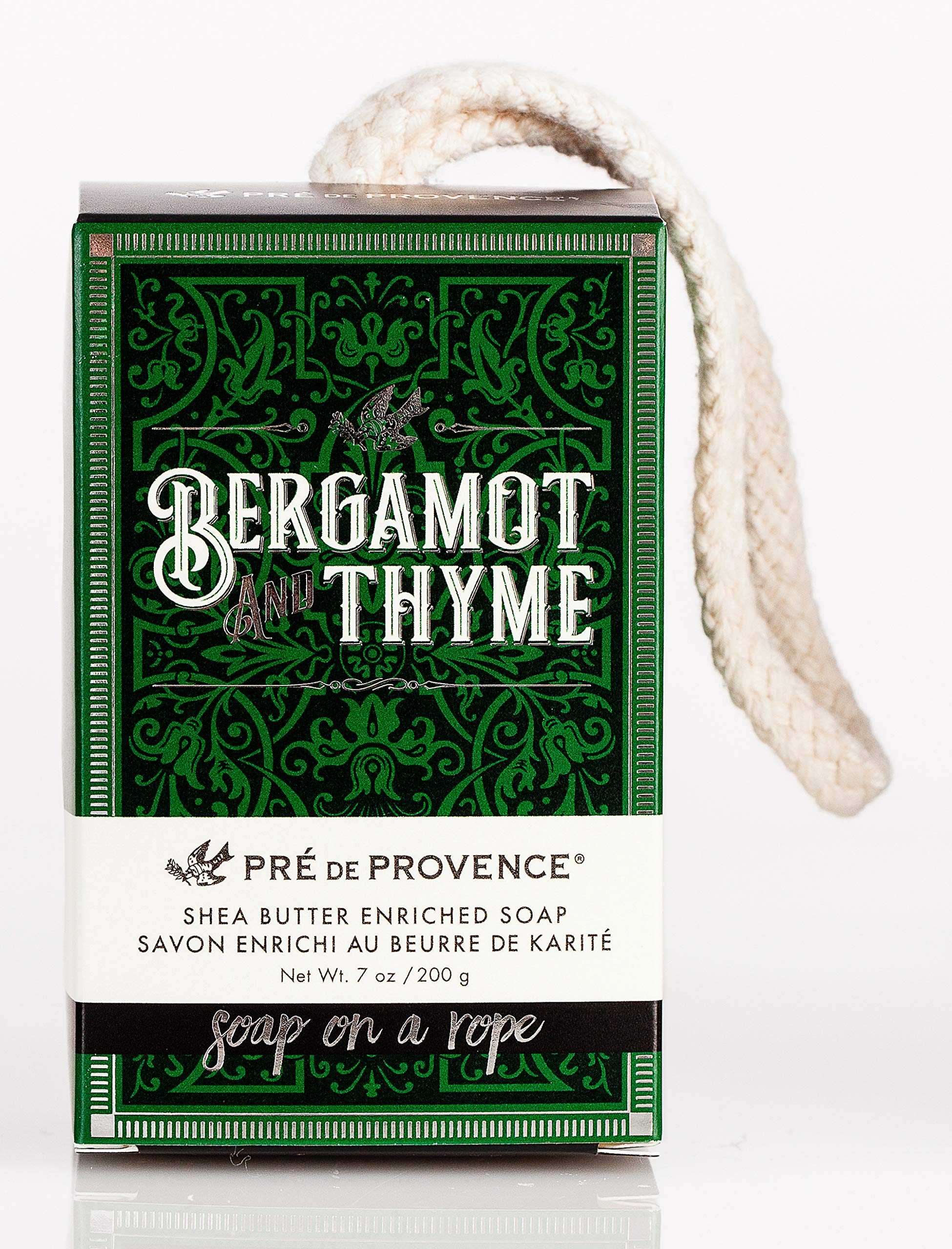 Pre de ProvenceBergamot & Thyme Men's Fragrance Collection, Soap On A Rope, 200 G