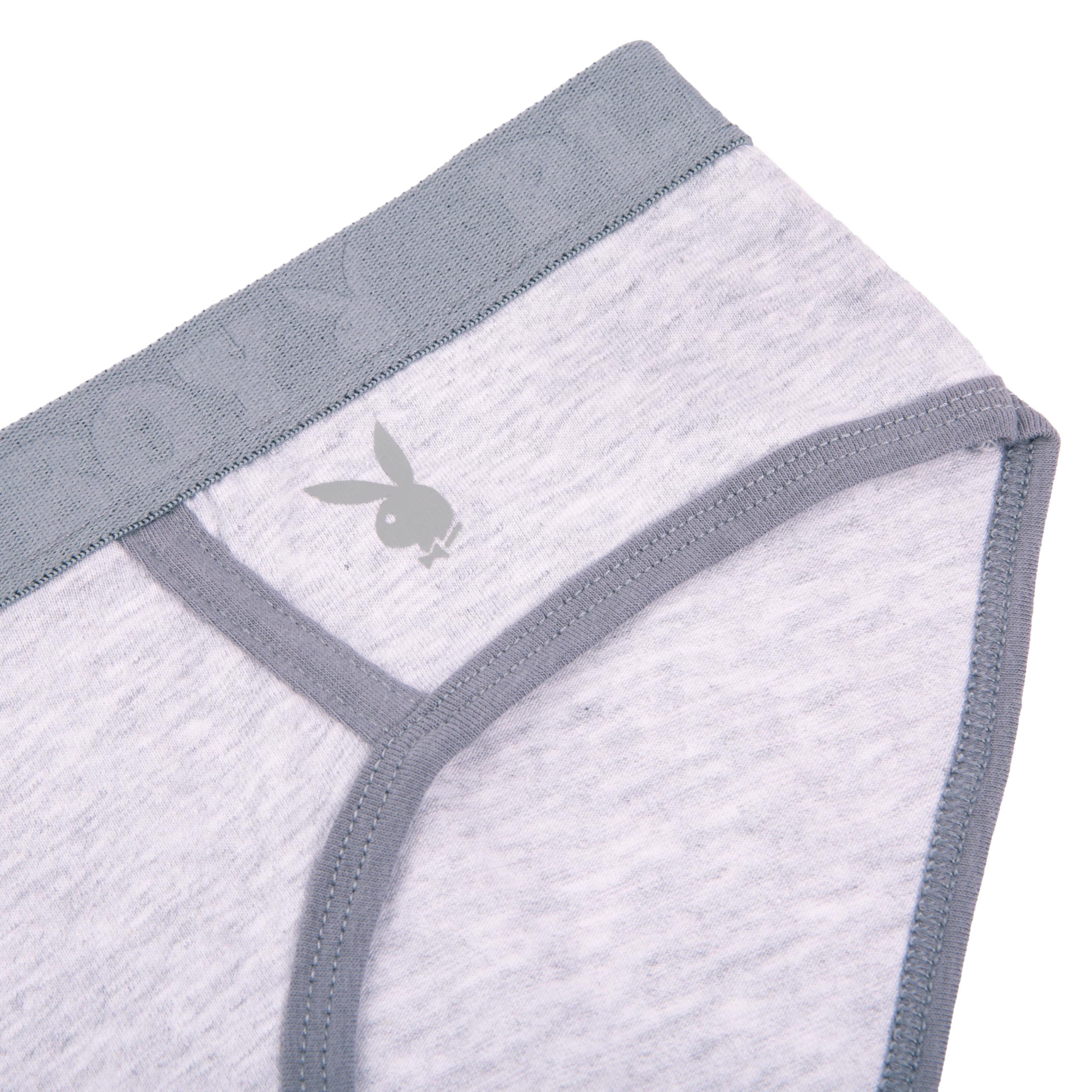 Playboy womens Juniors Ladies Bunny Print Underwear and Sports Bra Sets in Sizes Xxs-xl: Small 3-pack Basic Boyfriend Brief