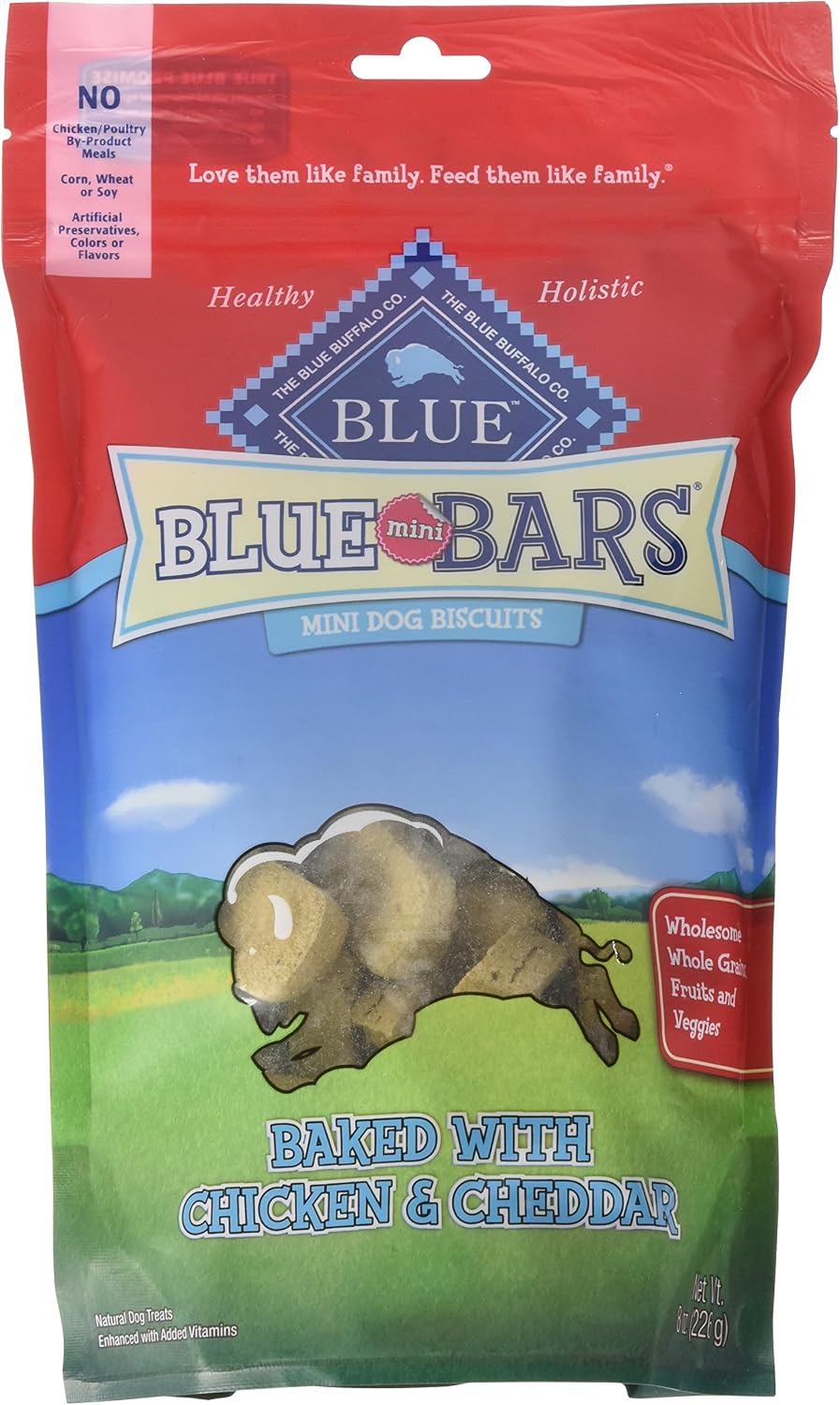 (3 Pack) Blue Buffalo Mini Bars Chicken and Cheddar 8 Ounces