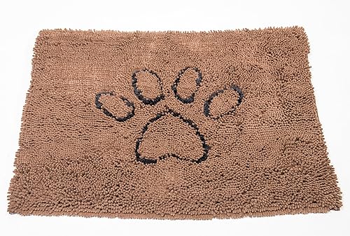 Dog Gone Smart - Felpudo para perro sucio con estampado de patas, ultra absorbente al agua, microfibra de secado rápido, pequeño, mediano, grande y