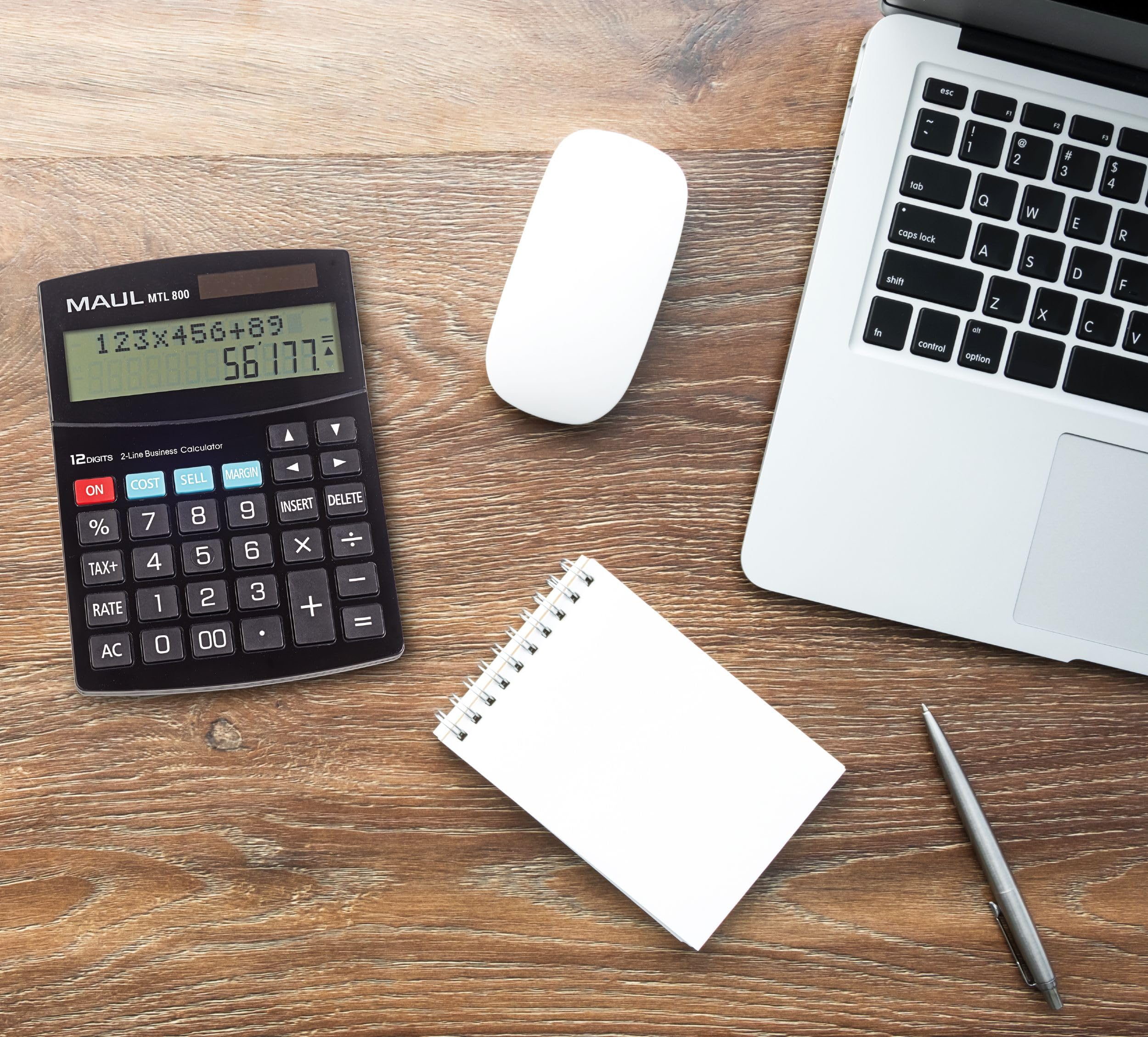 MAUL Calculatrice de bureau MTL 800, 12 chiffres, noir