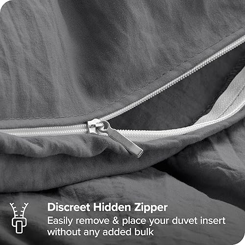 Miniatura 6 de Bare Home - Funda arenada de edredón para cama individual e individual XL, de microfibra cepillada de primera calidad, colección 1800 Premium, de