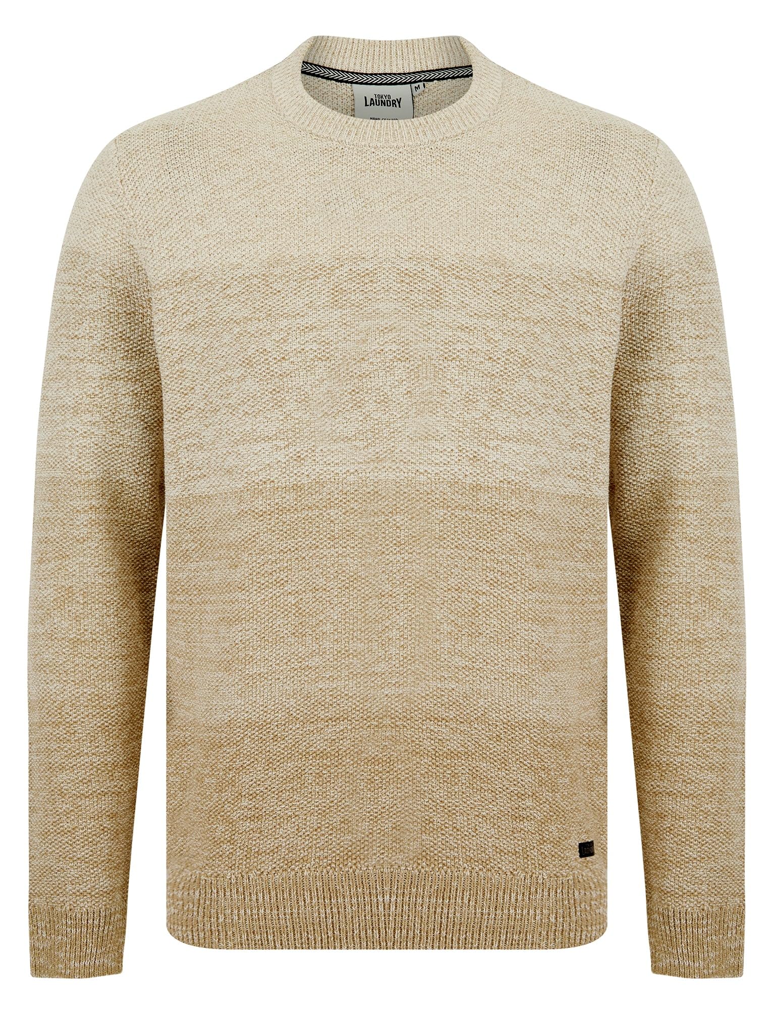 Tokyo Laundry Colour-Block Crew Neck Knit Jumper - Ecru - XL