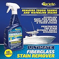 Vista 3 de STAR BRITE Ultimate Removedor de Manchas de Fibra de Vidrio - Solución de Grado Marino Fácil de Usar para Eliminar Manchas Difíciles de Óxido, Hojas