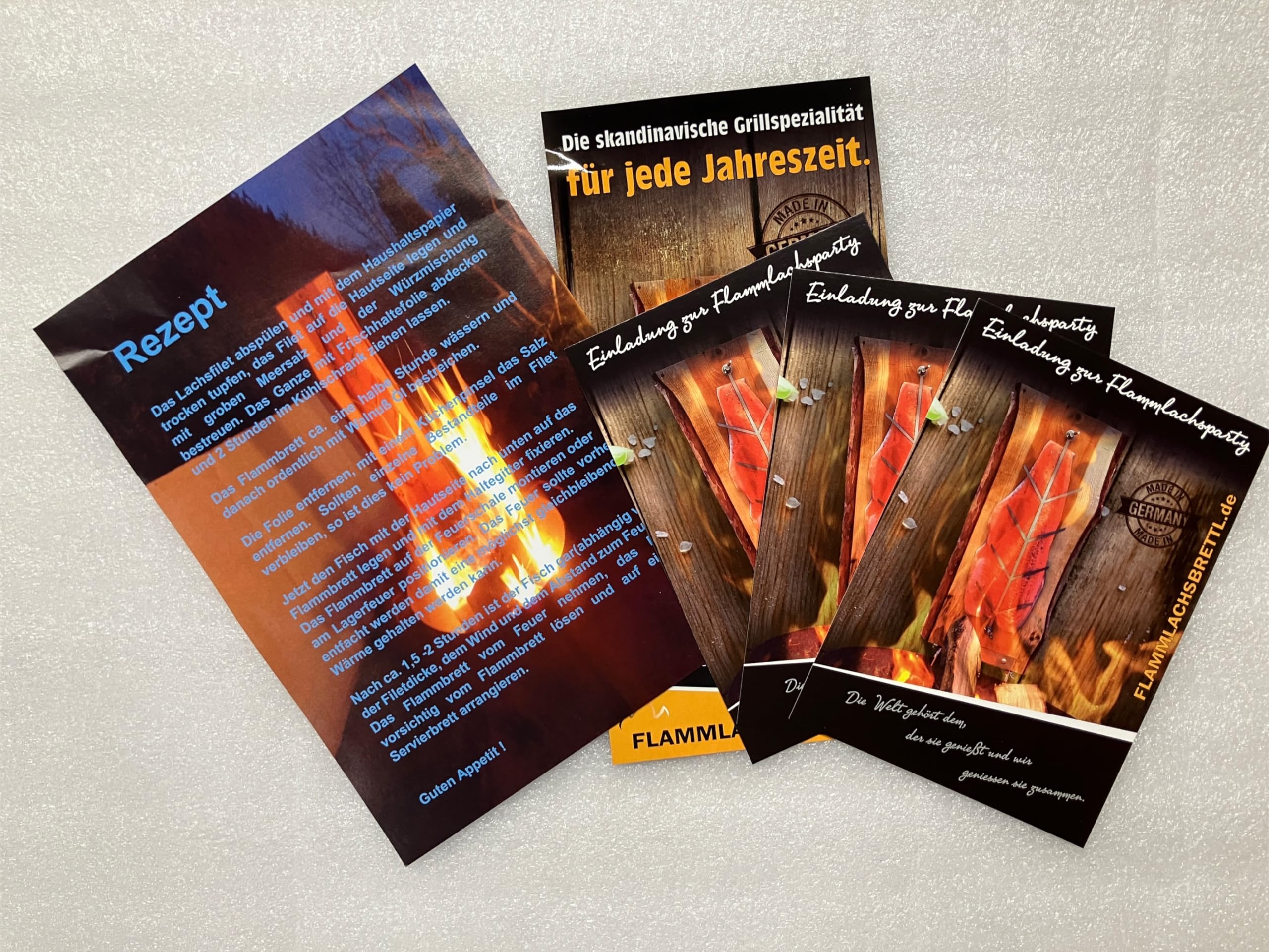 2er Set Halterungen für Flammlachsbrettl