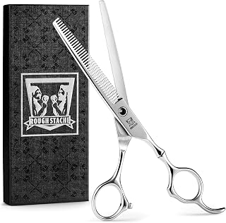 Professional Hair Thinning Scissors - Home Hair Cutting Scissors for Hairdressing, Texturizing Thinning Shears with Razor Edge - Stainless Steel Hair Cutting Scissors - Hair Trimming - Barber Scissors - Silver - 16.5cm