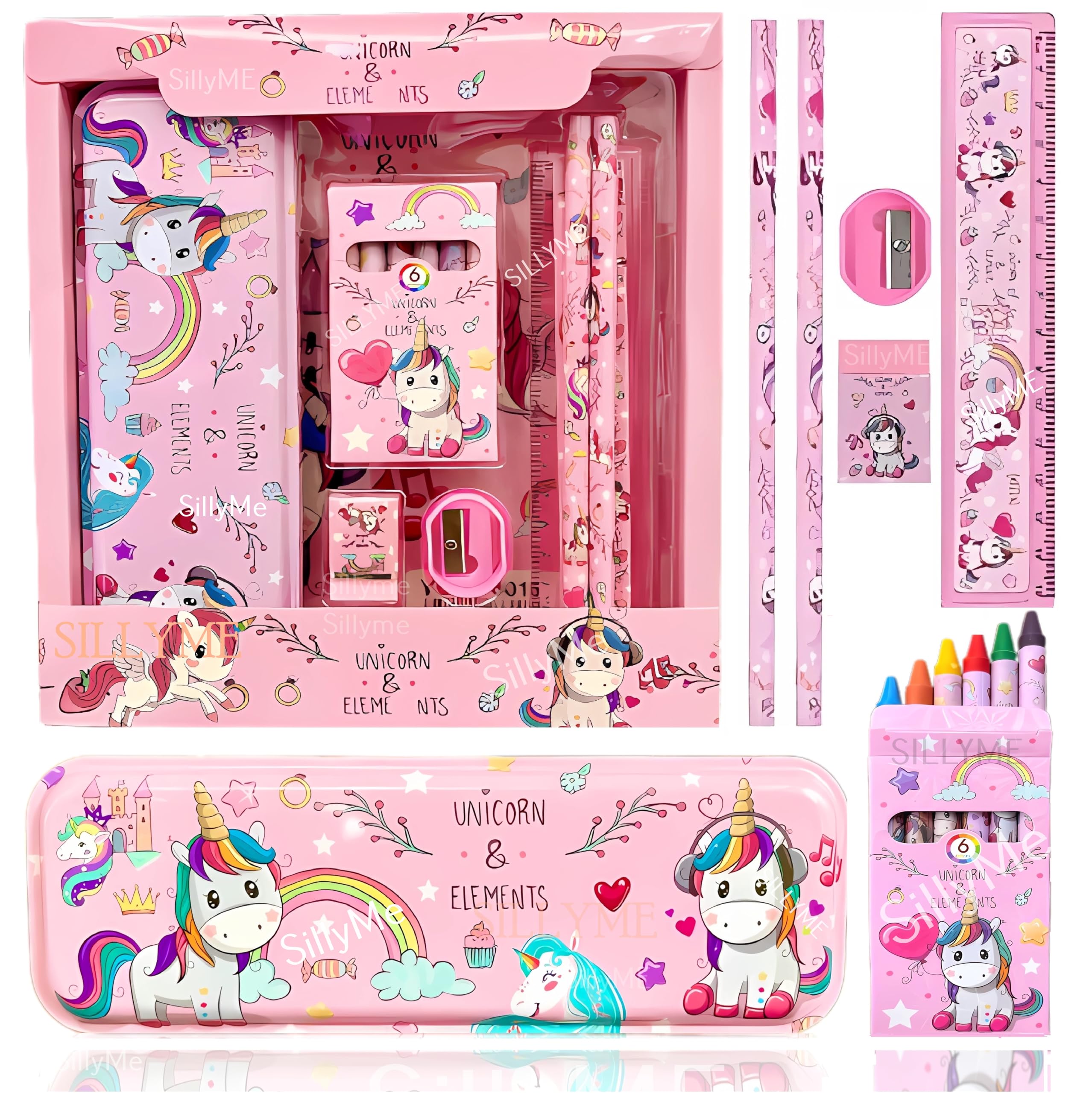 See full amazon price history chart for SILLYME 41 pcs Mega Unicorn Stationery Set for Girls - Birthday Gift for Girls - Metal Geometry Box for Girls, Pencil Colour Sets., Unicorn Diary, Crayon, Skech pens, Pencil Eraser Scale SILLYME 41 pcs Mega Unicorn Stationery Set for Girls - Birthday Gift for Girls - Metal Geometry Box for Girls, Pencil Colour Sets., Unicorn Diary, Crayon, Skech pens, Pencil Eraser Scale (B0CKPL3Q8S) Amazon Price History, Amazon Price Tracker