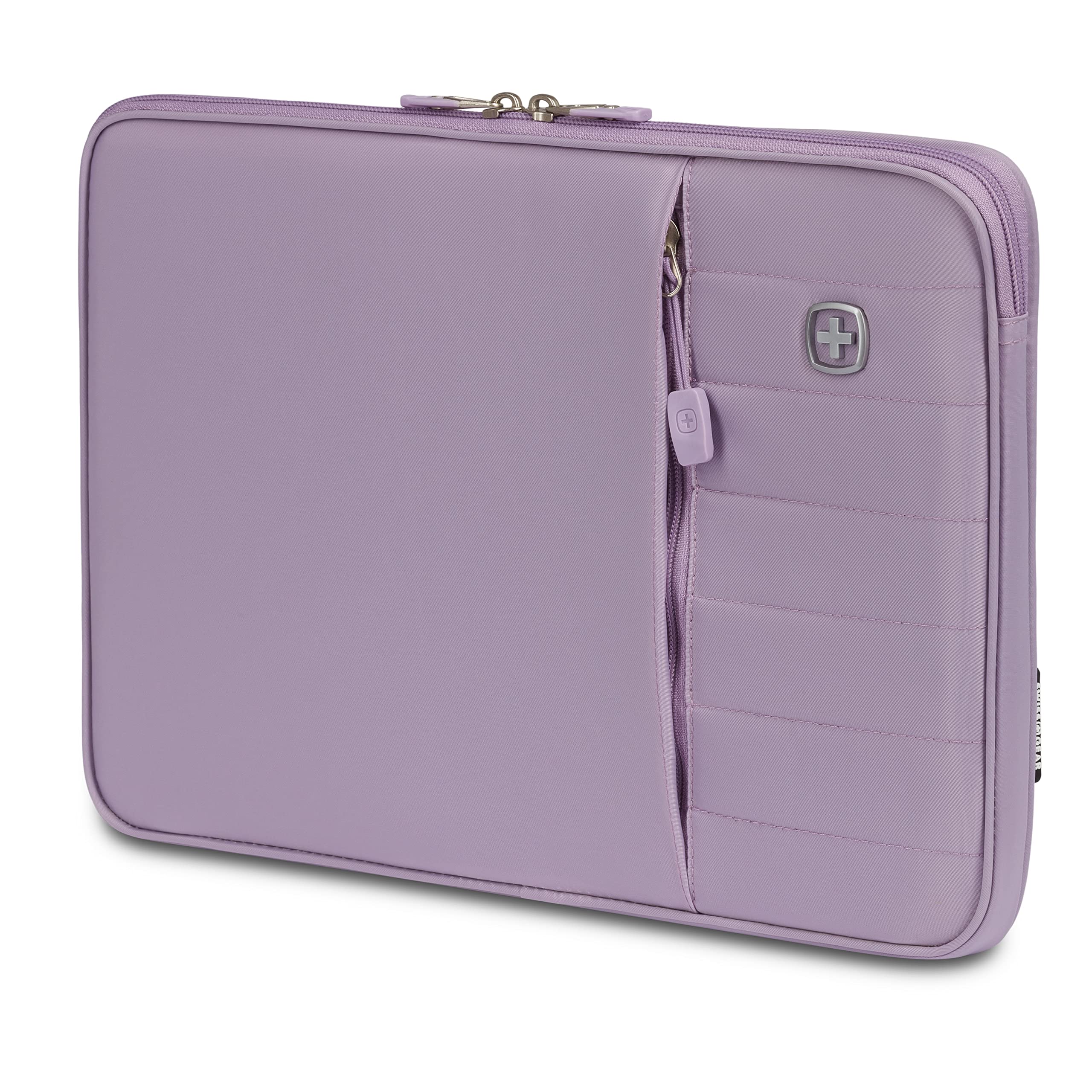 SwissGear Padded Zippered Laptop Sleeve, Micro-Twill Laptop Case with Zippered Front Compartment & Fleece Lining