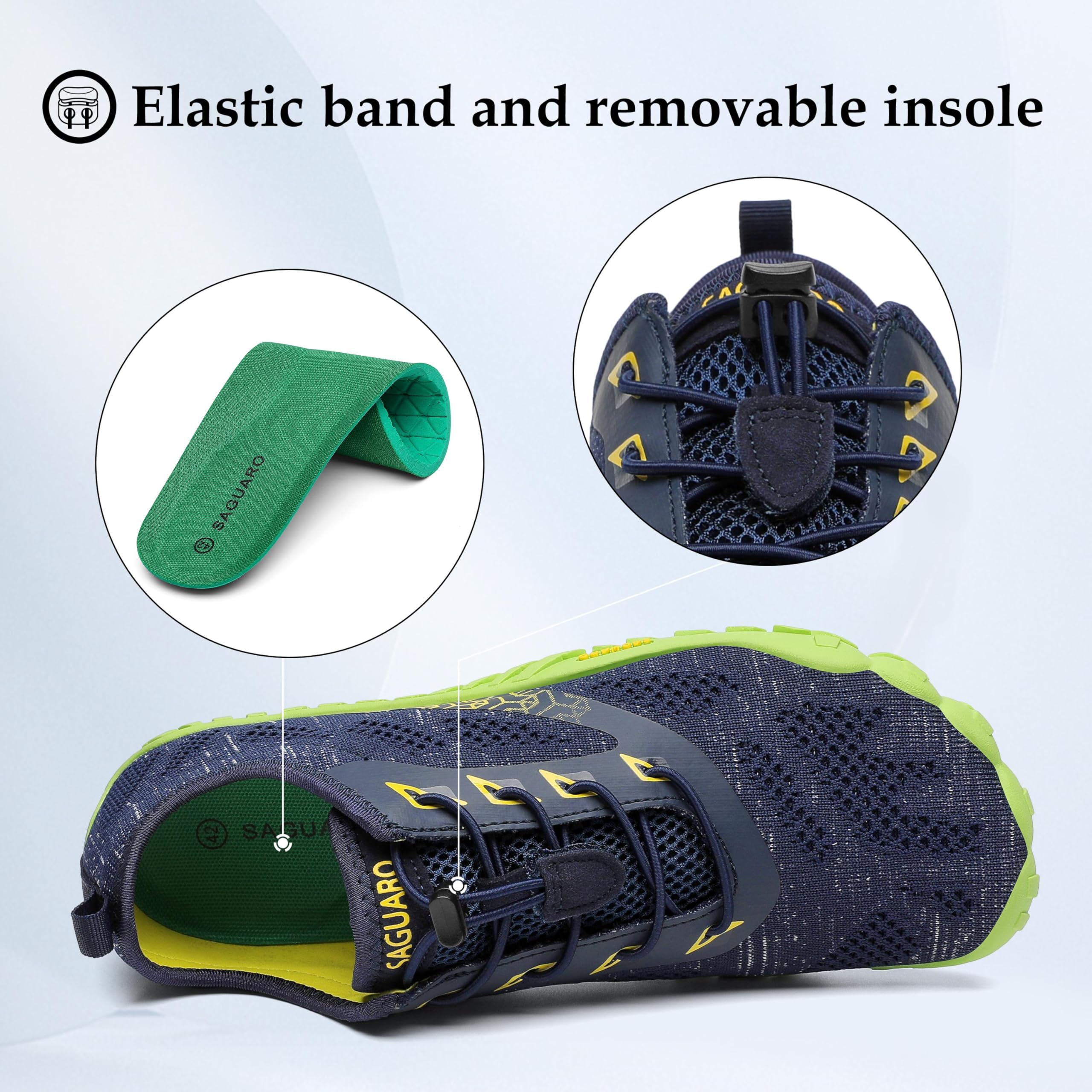 SAGUARO Scarpe Barefoot Minimaliste Uomo Scarpe da Trail Trekking Scarpette da Scoglio
