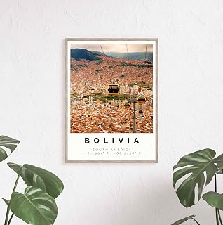Bolivia Poster Colorful Print, Wall Print Travel Poster Bolivia Photo Colorful, Wall Travel Photo,281