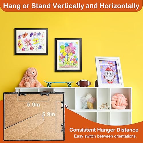 Miniatura 3 de Marcos de arte para niños, marco de arte para niños, de 11 x 8.5 pulgadas, con apertura frontal, marco de arte intercambiable, marco de