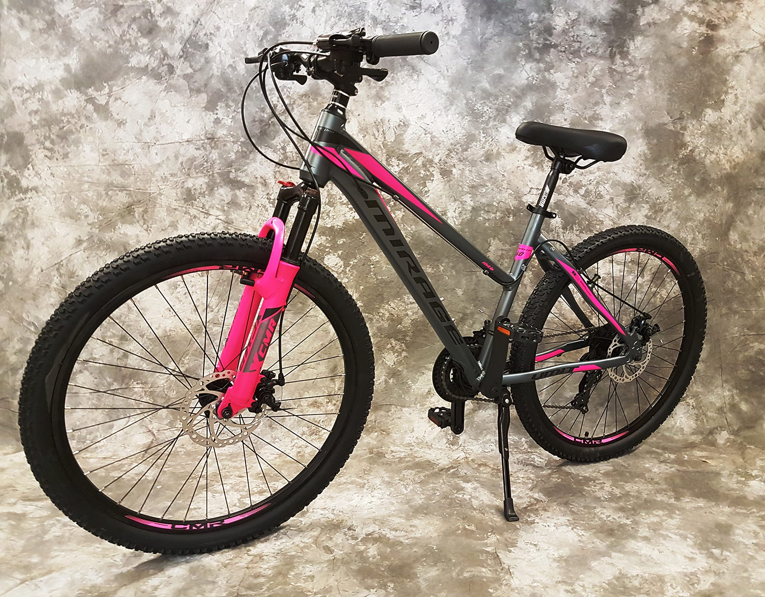 Generisch 26 Zoll Aluminium Damen MTB Gefedert mit 21-Gang Daumenklickkettenschaltung, Scheibenbremsen NEU 2670-ANTRA-PINK Bitte BEACHTEN AB 155 cm KÖPERGRÖSSE GEEIGNET !!!!!!!
