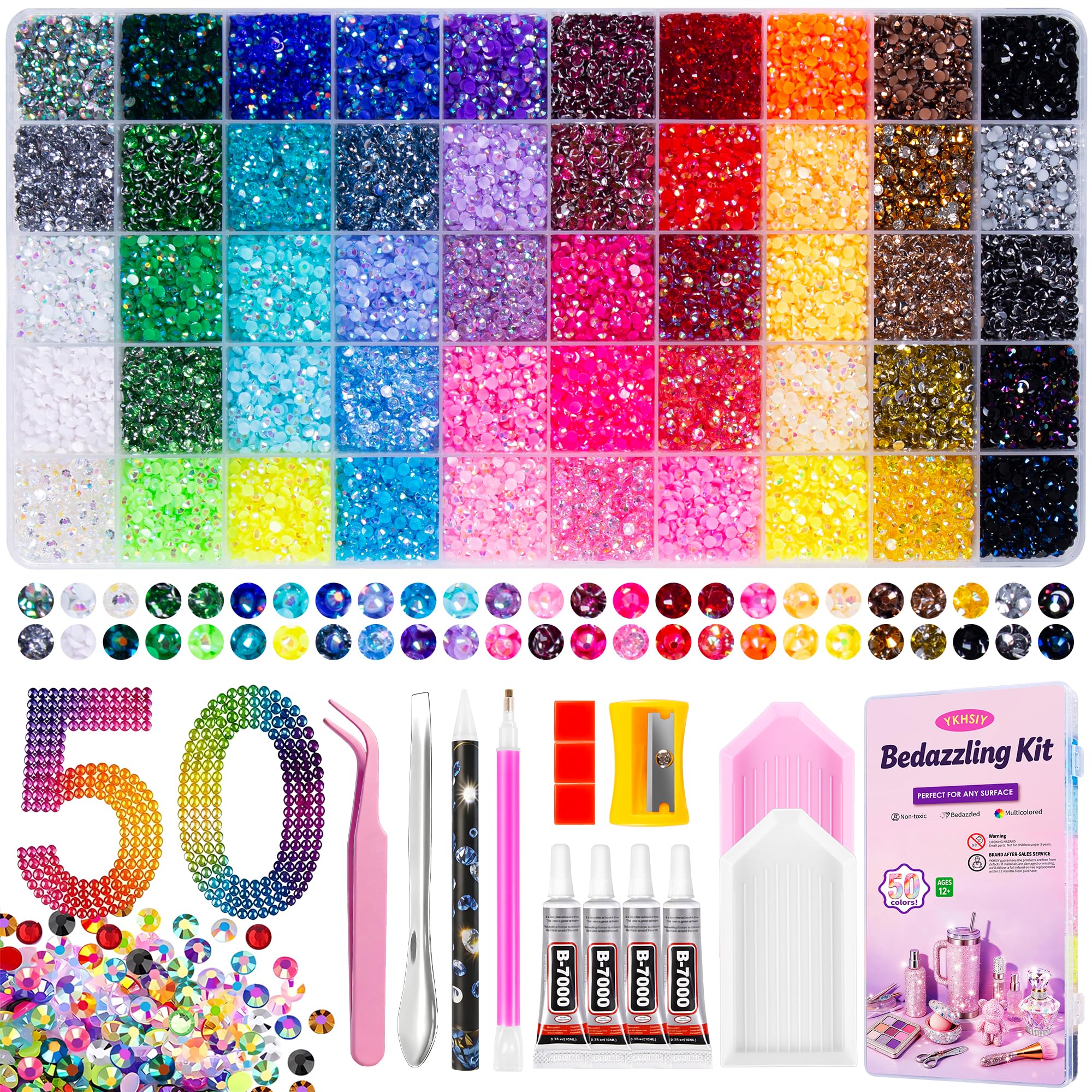 Bedazzling Kit - 48000 Rhinestones & Tools -11
