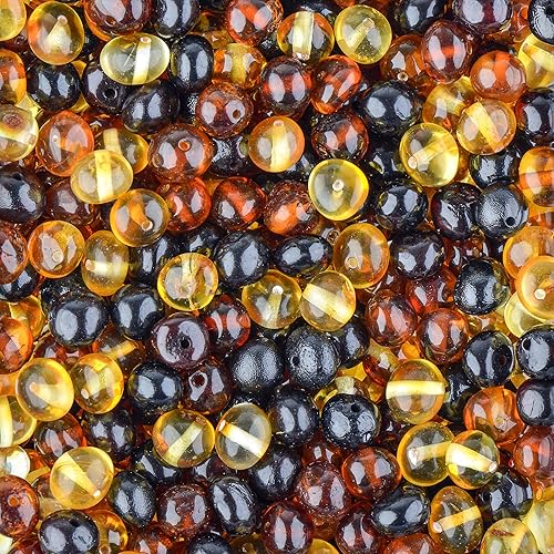 Miniatura 10 de Cuentas sueltas de ámbar pulido del mar Báltico - Perforadas - 0.35 oz - 0.236-0.276 in - Mezcla