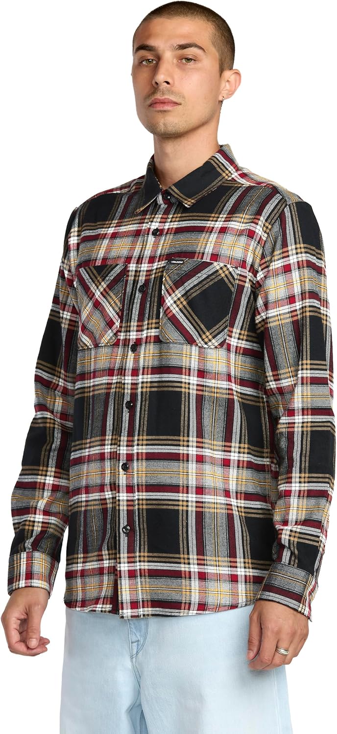 Volcom Mens Nerastone Long Sleeve Flannel Shirt - Image 3