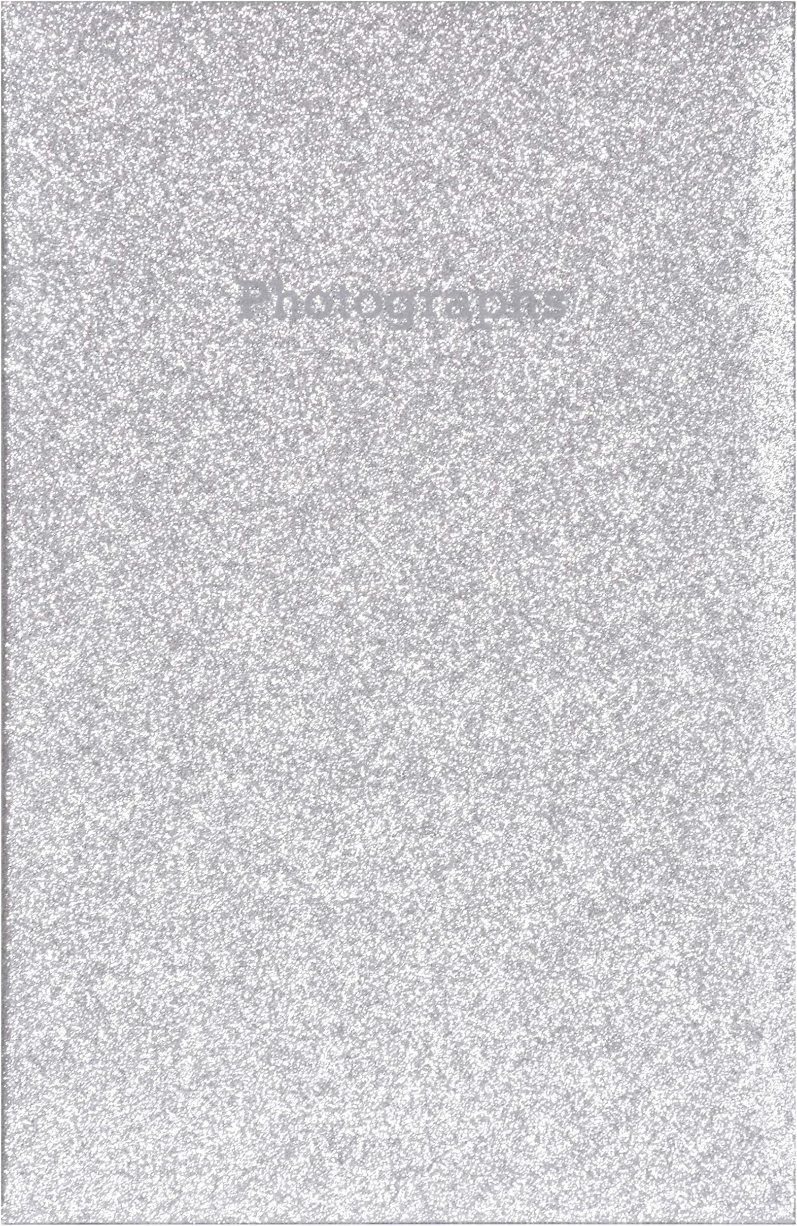 Large Silver Glitter Bling Memo Slip In Photo Album 300 6 x 4 Photos