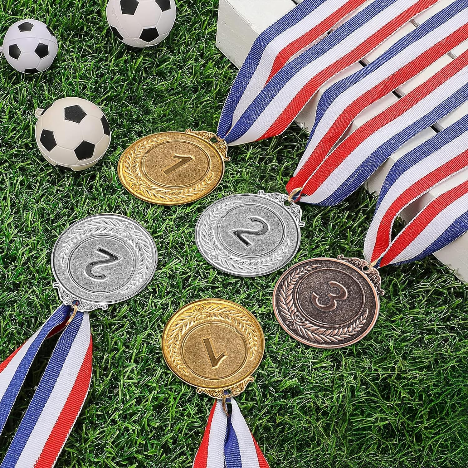 MALLOOM 30 Médailles en Or, Argent et Bronze – Médailles de vainqueur pour compétitions, fêtes, Style Olympique