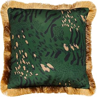 Paoletti Farrah Cushion Cover, Emerald, 45 x 45cm