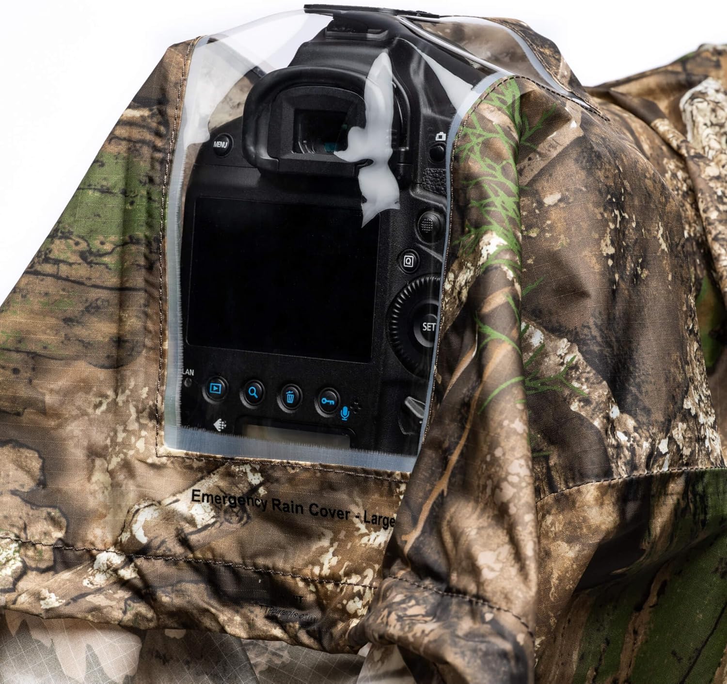 Think Tank Emergency Rain Covers for DSLR and Mirrorless Cameras with 300-600mm f/4 Lens - Large (Realtree APX Camouflage)