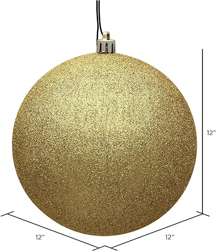 Vista 103 de Vickerman Adorno de bola de caramelo rojo de 12 pulgadas, inastillable y resistente a los rayos UV, confiable y listo para colgar, adornos rojos