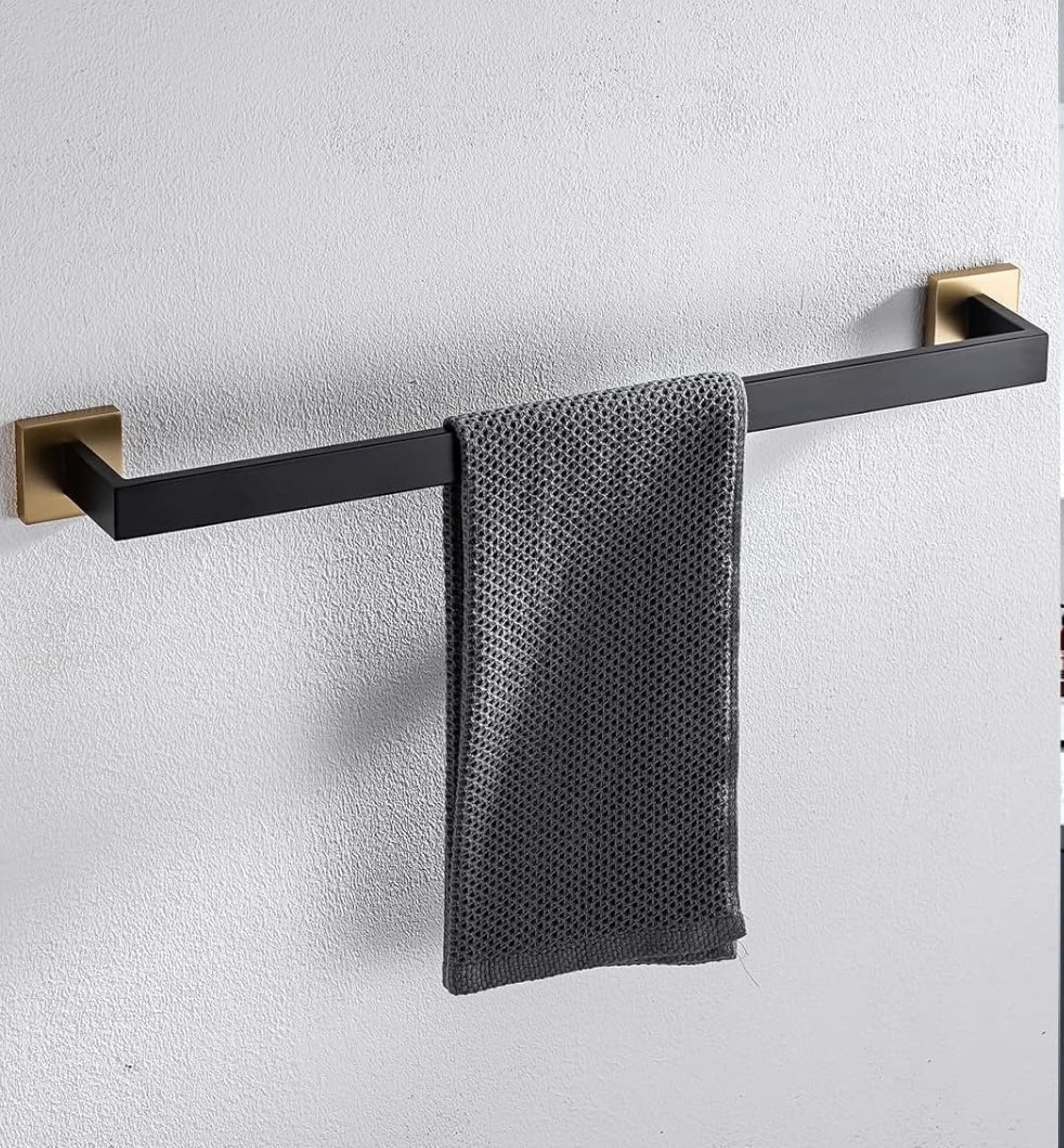 LUXIUR Towel Rod for Bathroom, 304 Grade Stainless Steel Towel Holder for Wash Basin and Kitchen, Towel Bar, Gold Black (B0CSJVCYL1) Amazon Price History, Amazon Price Tracker