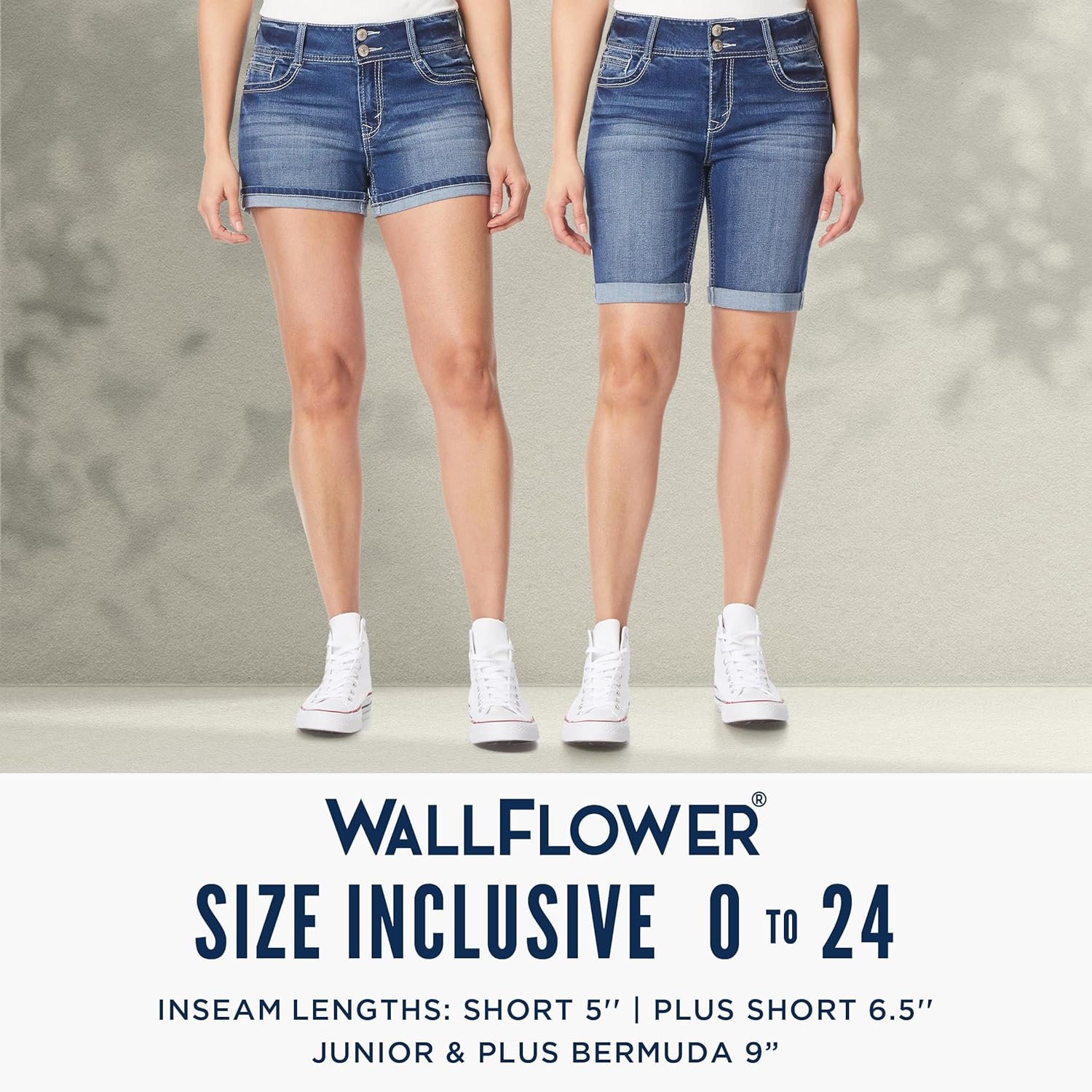 WallFlower Womens Irresistible Denim Shorts High-Rise Insta Soft Juniors (Standard and Plus) - Image 7