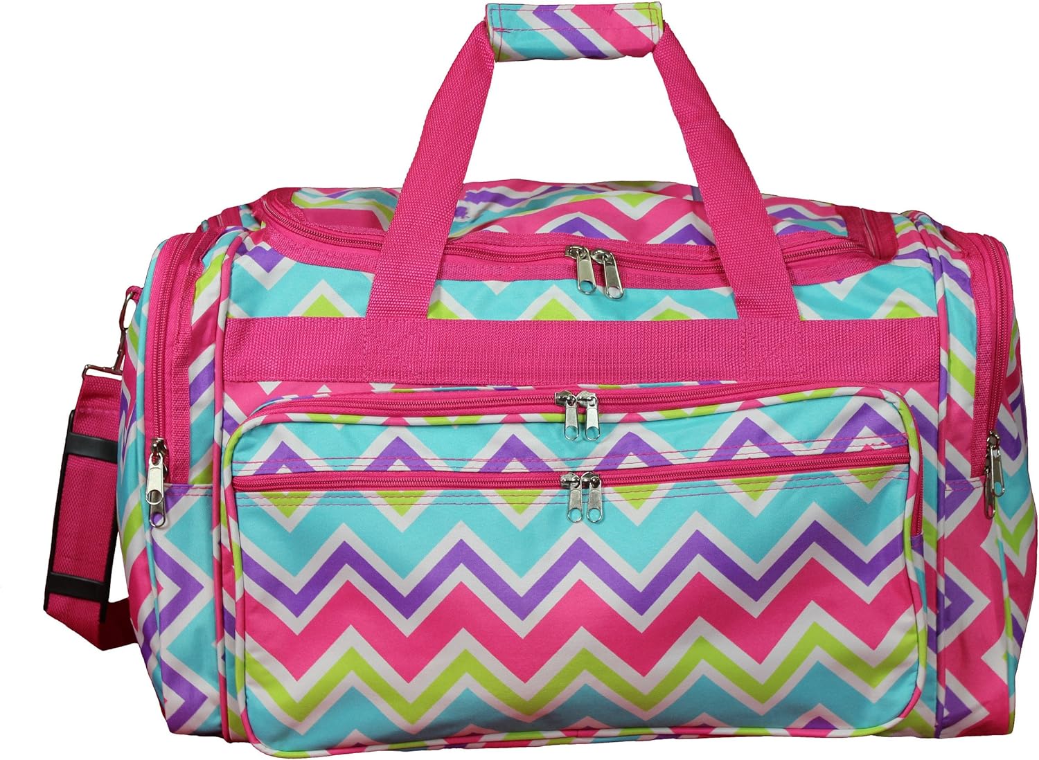 World Traveler Chevron 22-inch Carry-on Duffle Bag with Adjustable Shoulder Strap