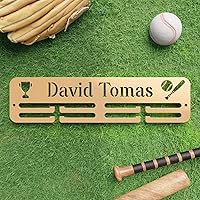 Vista 9 de NOAHAMMER Soporte de exhibición de medallas para premios o cintas, exhibición personalizada de medallas de carrera, soporte de medallas para correr