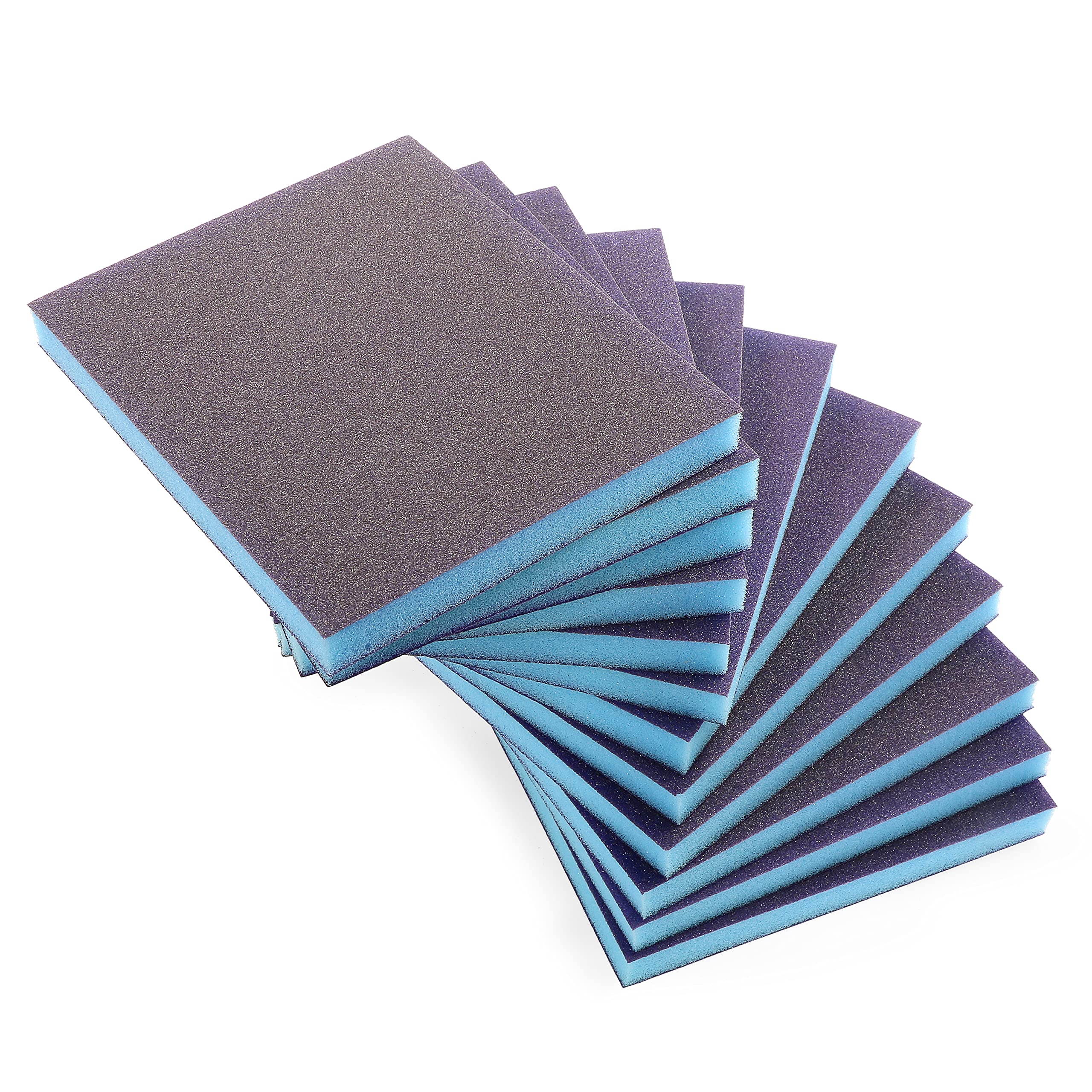 12Pcs 120 Grit Sanding Sponge, Jamiikury Fine Sanding Blocks Washable and Reusable, Wet Dry Sandpaper Sponge for Wood Metal Furniture Paint and Drywall
