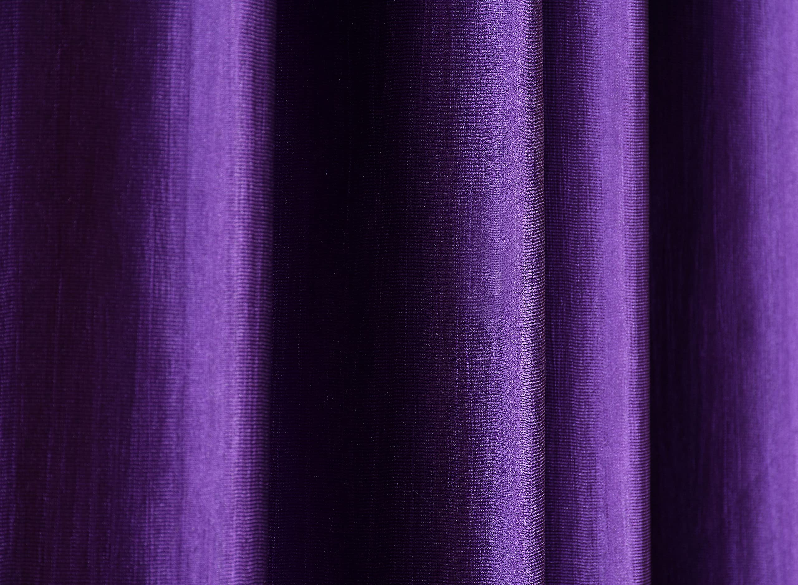YUKANY Eyelet Polyester Modern Solid Crush Set of 3 Pcs. Door Curtains (7 Feet, 2 Purple + 1 Cream) 2