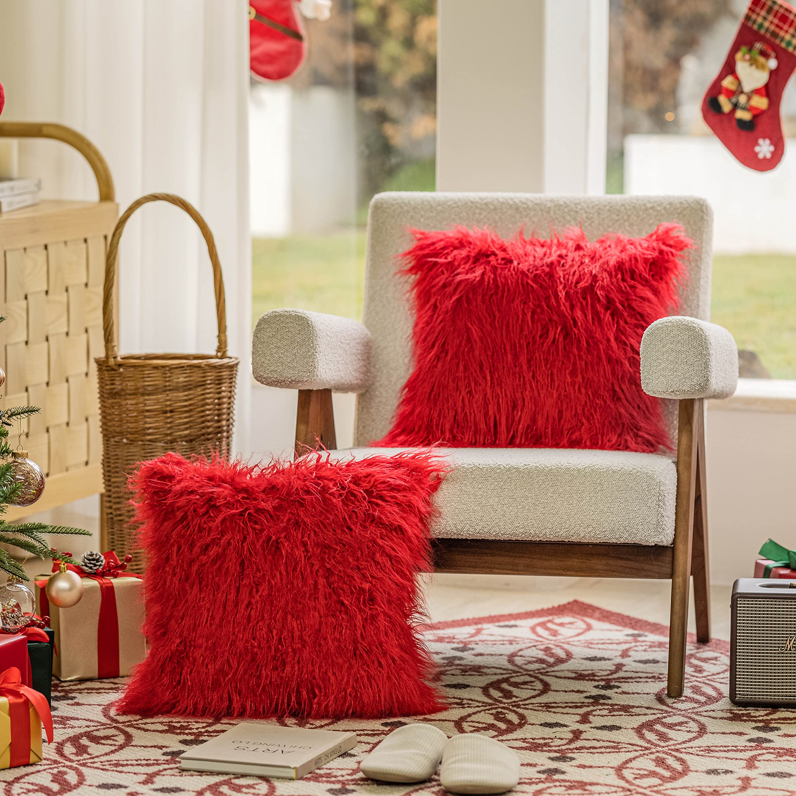 Amazon.com: Home Brilliant Pillow Covers 18x18 Faux Fur Throw