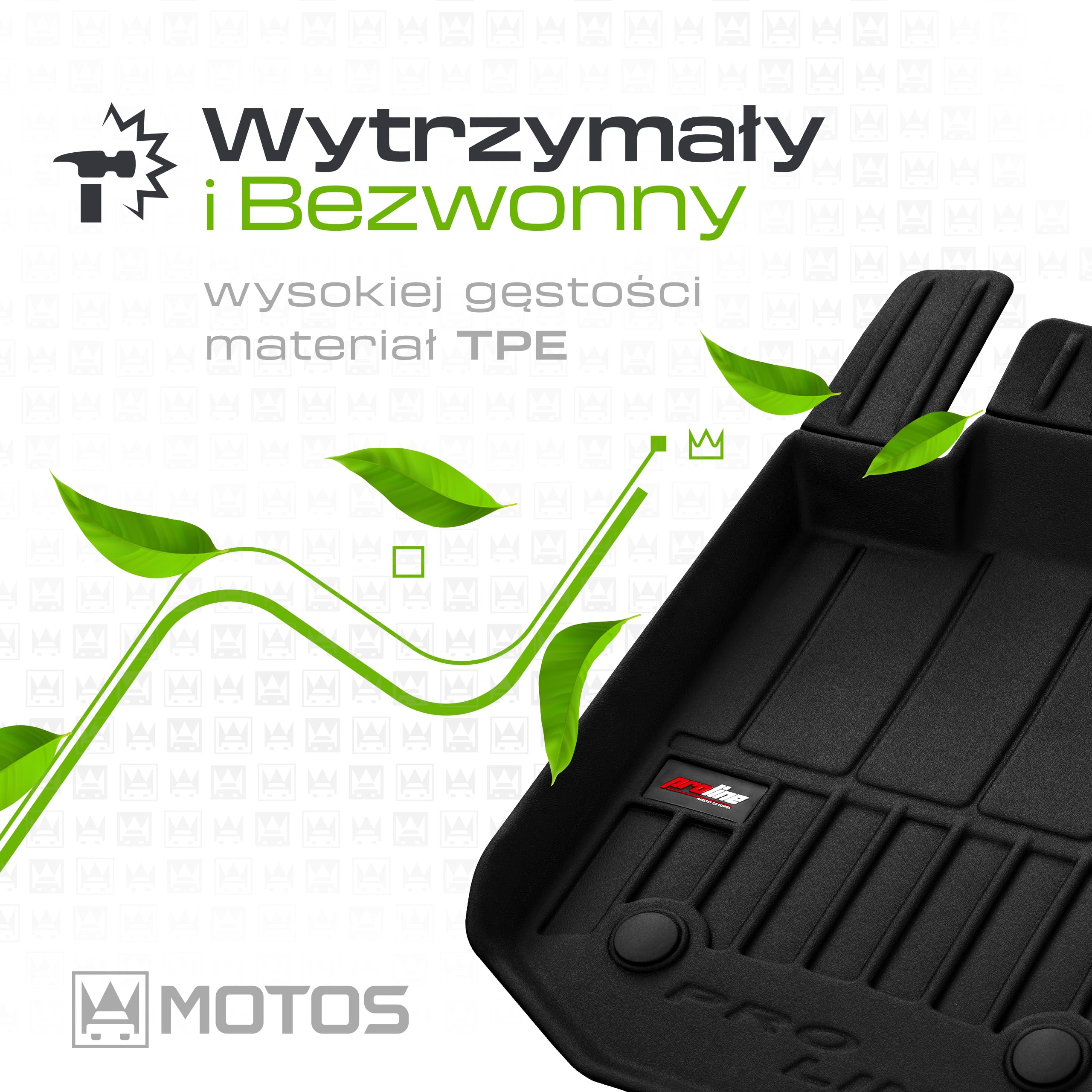MOTOS Gumowe dywaniki samochodowe pasują do Renault Zoe od 2012 Popraw swój komfort podróżowania z antypoślizgowymi dywanikami 3D- Dywaniki samochodowe na każdą pogodę, ochrona przed zabrudzeniami
