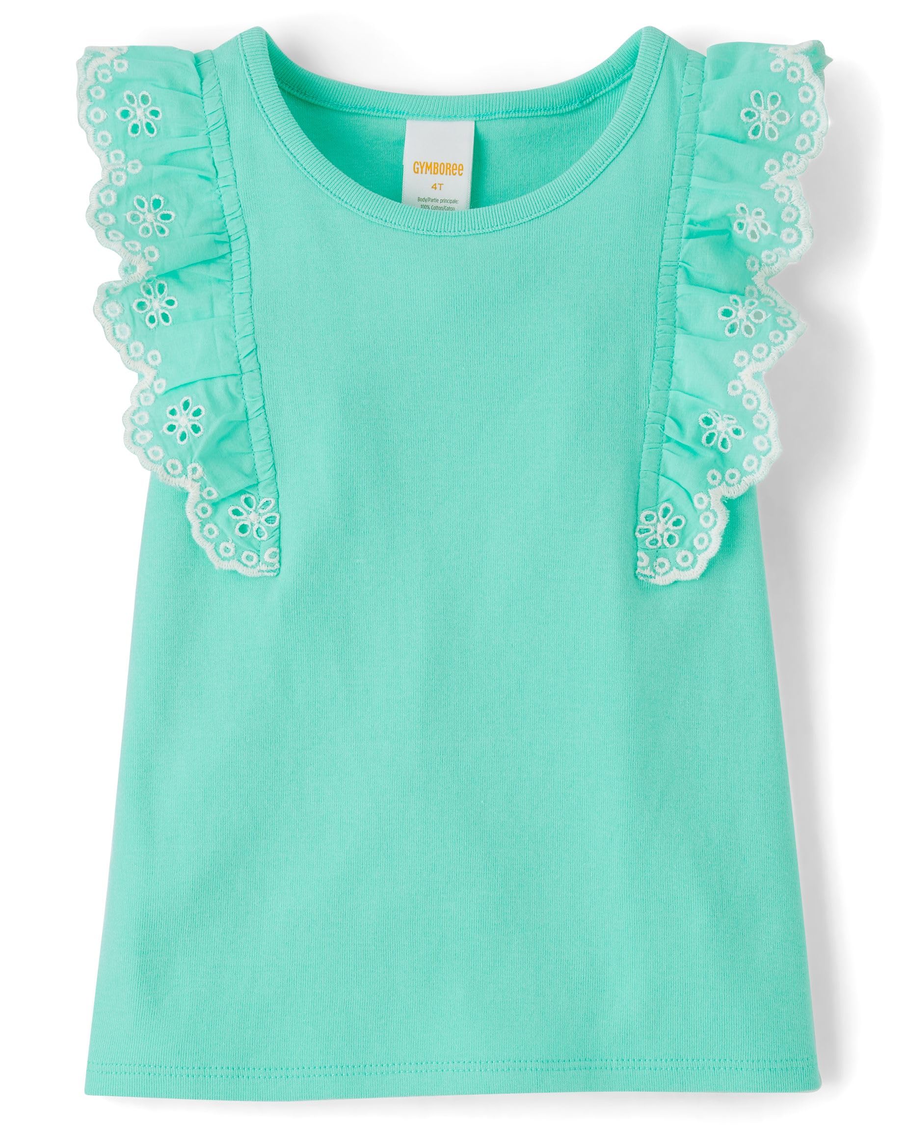 Gymboree Girls' and Toddler Sleeveless Embroidered Top