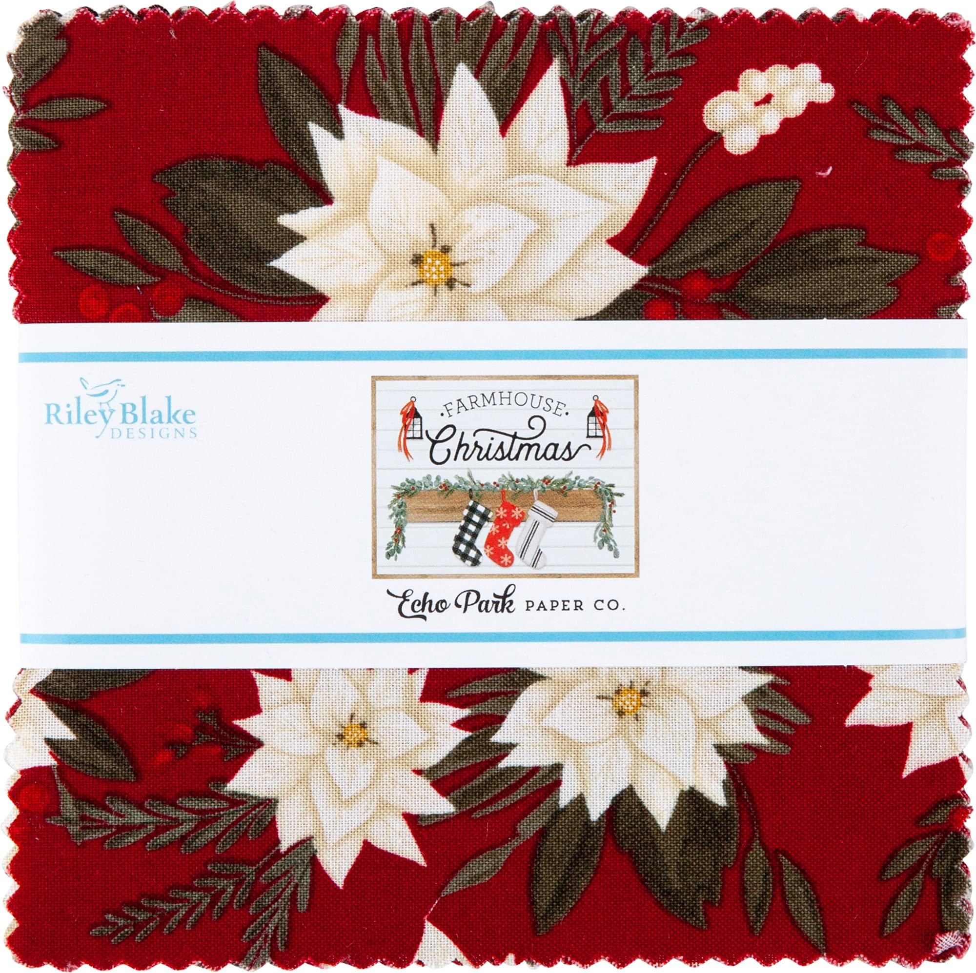 Riley Blake Designs Riley Blake Farmhouse Christmas 5'' Stacker 42 Pcs, Multi