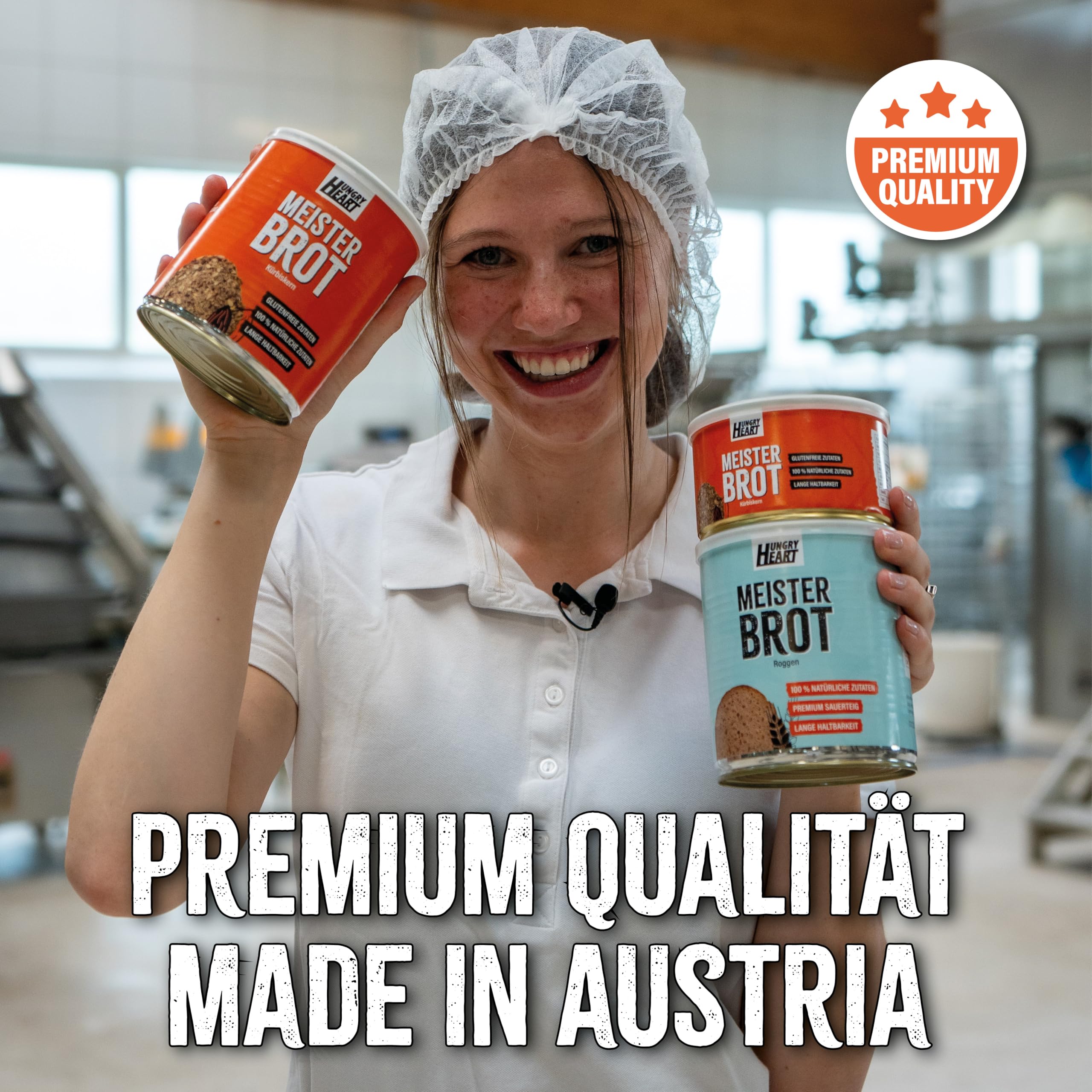 Notfall Hamster Kauf Brot Reserve - Frisches Kürbiskernbrot 1 x 480gr & Frisches Roggenbrot 1 x 300gr | Glutenfreies Toast Brot mit 100% Natürlichen Zutaten | 4 Jahre haltbar | Snack Dosenbrot
