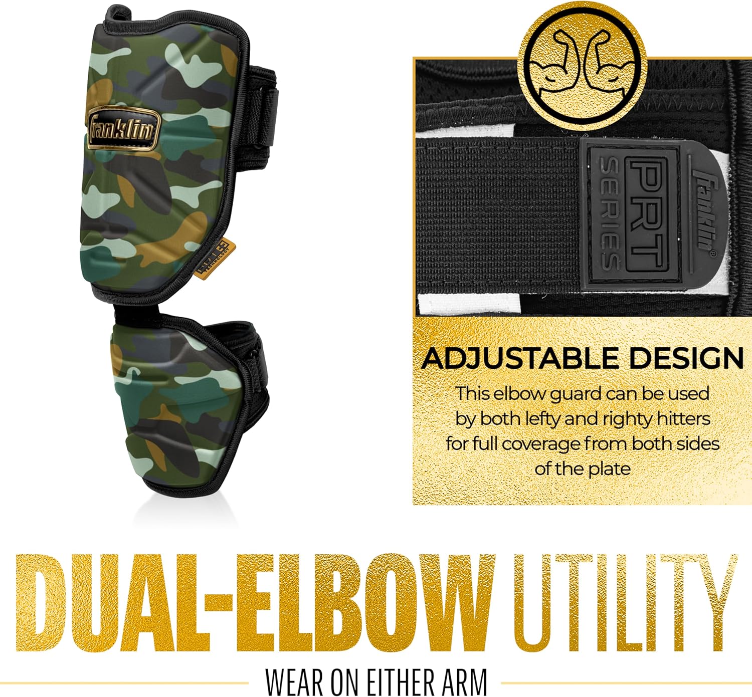 Franklin Sports Baseball Elbow Guard - PRT Series Adult and Youth Baseball + Softball Elbow Shield for Batting