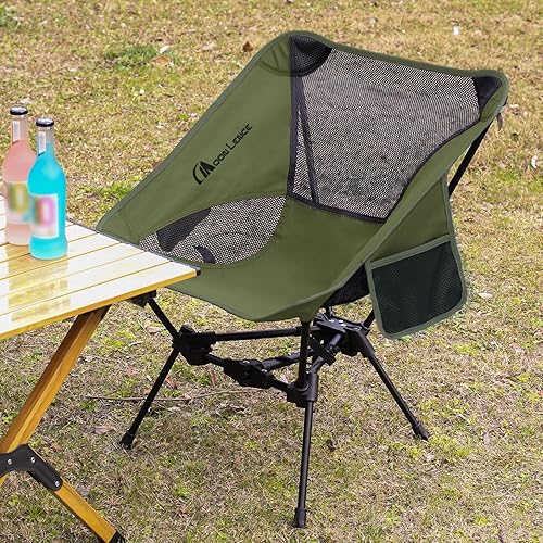 Miniatura 7 de MOON LENCE Silla de camping portátil para mochilero, silla plegable ultraligera de 4 generación, compacta, ligera, sillas plegables para senderismo,